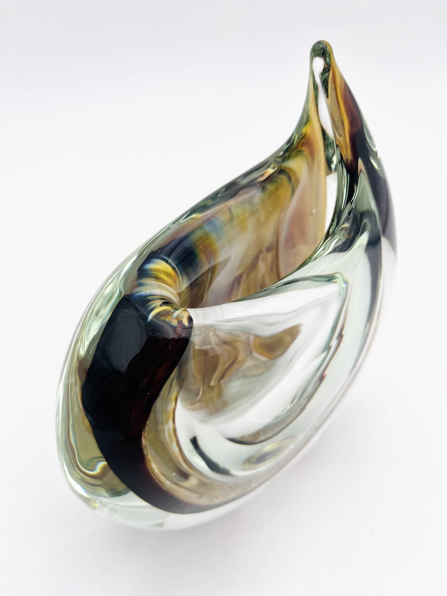 Vase Sculpture Murano Sommerso Michele Onesto Oball Art Glass Signed