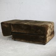 Foam and velvet heater "amber", convertible, France, circa 1970.
