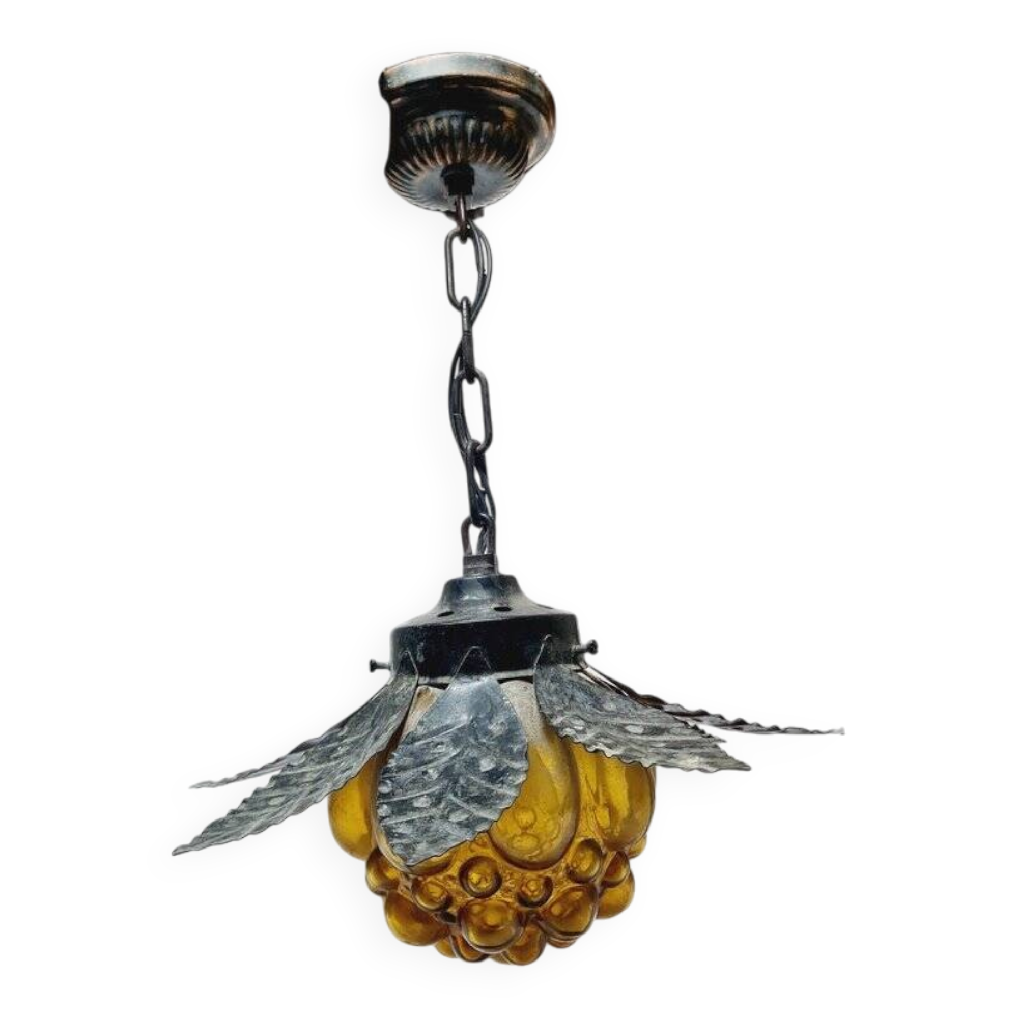 Lampe suspendue figurative en verre postmoderne, Pologne, années 1970