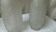 Pair of frosted glass vases, compressed, Art Deco period.