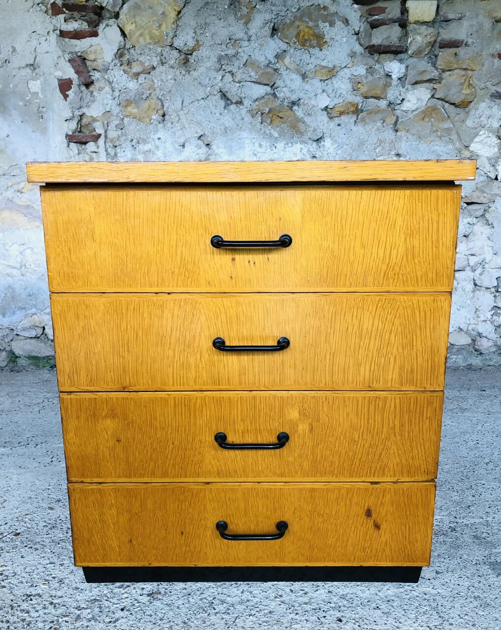 Commode vintage chêne blond Circa 60