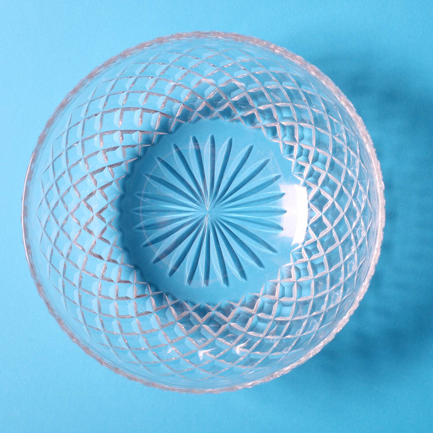 Mid-century Centerpiece, Vintage Clear Glass Fruit or Salad Bowl / Florence