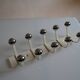 Vintage 1970s wall-mounted coat rack with 10 hooks