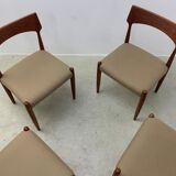 Chaises de salle à manger en teck de Midi par Bernard Petersen années 1960