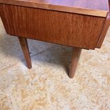 Table d'appoint/table de téléphone en teck rétro vintage du milieu du siècle 1960