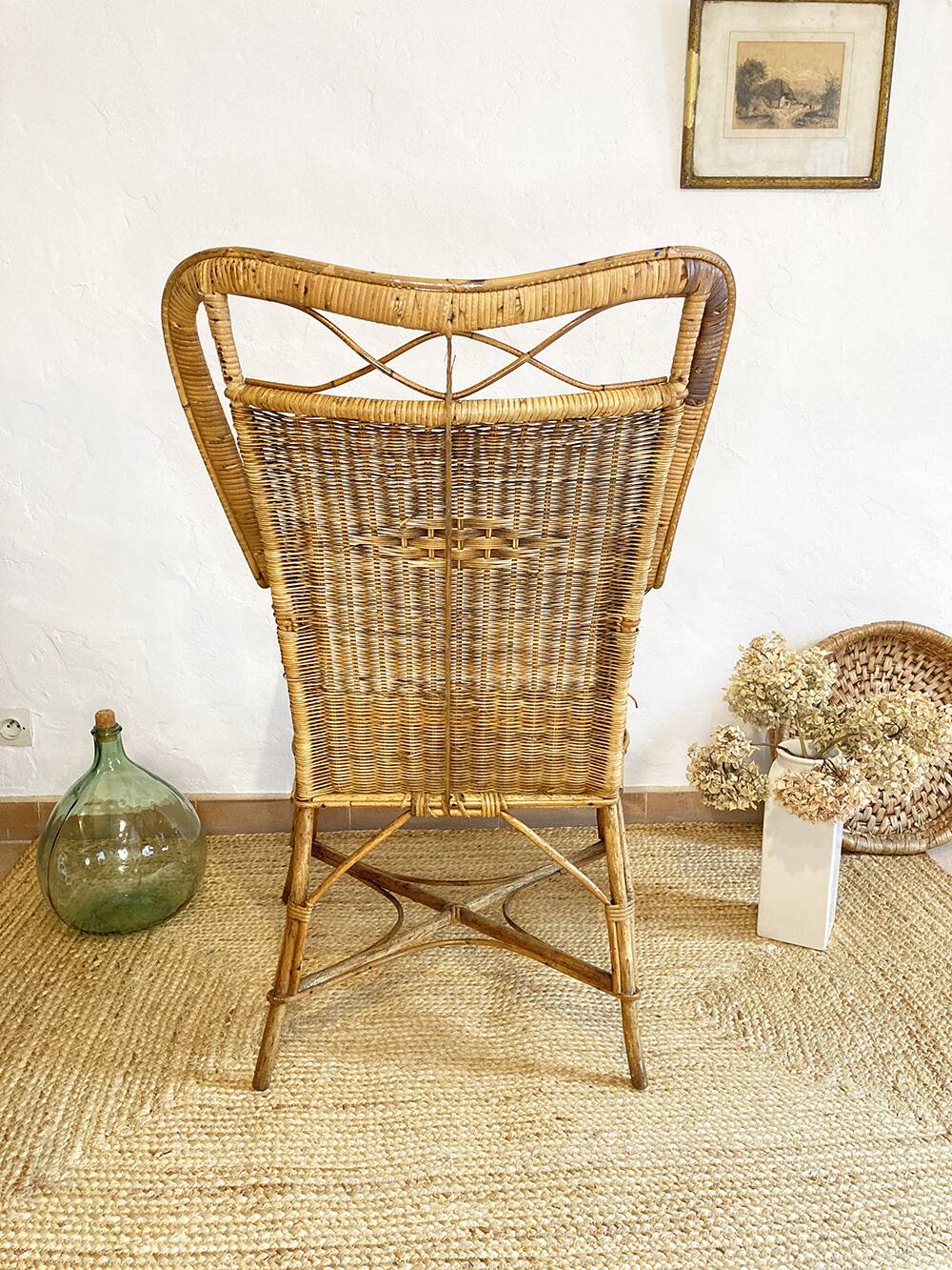 Rattan armchair