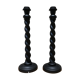 Pair of twisted Louis XIII-style lamp feet