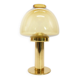 Bougeoir scandinave Jakobsson  Claudia L10227, verre jaune ambré, Markaryd