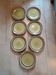 7 old stoneware flat plates