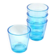 Set of 4 Iittala / Kaj Franck 'Kartio' drinking glasses / 'glacier blue' / Mid Century Modern design / Finland
