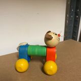 Old wooden toy to pull