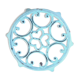 Sky blue cast iron underside