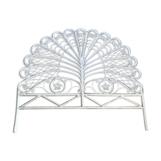 Headboard rattan peacock vintage