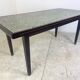 Table à manger en bois italien vintage, laiton et mosaïque de verre, années 1950