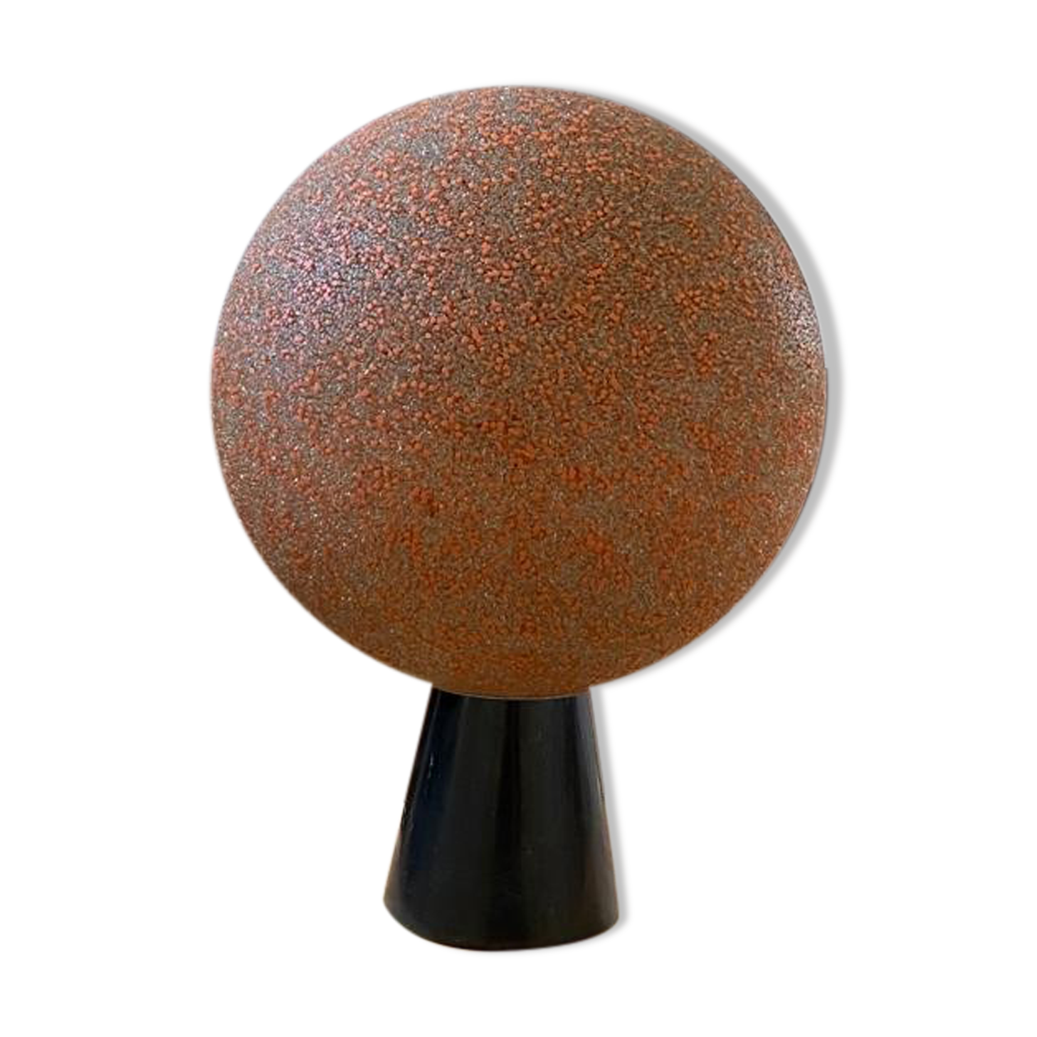 Lampe de table « Marte » avec base en marbre noir Marquina Jonh & Silvia Reid Années 1960