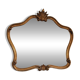Antique Oval Gold Wall Mirror Wood Louis XV Style Pediment 70x80cm