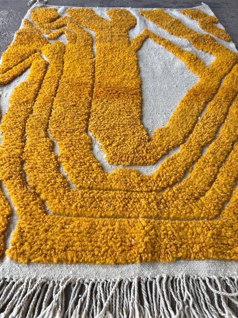 Handwoven Beni Ouraine Berber rug, size 200 x 300 cm