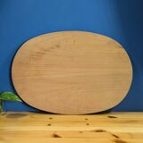 Large oval wooden tray with floral marquetry 50cm