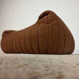 Armchair and two poufs – Annie Hiéronimus for Cinna – Corduroy velvet