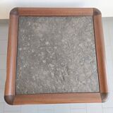 1960s Scandinavian coffee table in teak and schist