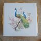 Dish coaster mettlach vintage peacock patterns