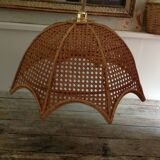 Rattan and caning hanging lamp