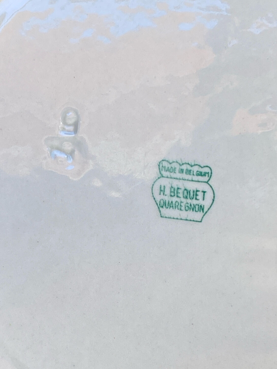 Ceramic plate, H. Bequet Quaregnon, 1950s