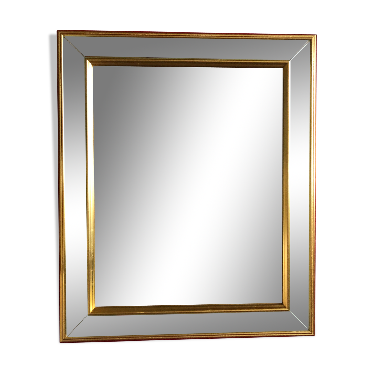 Bevelled mirror with parecloses - 63x53cm