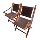 Paire de chaises coloniales faux bambous 1960’s