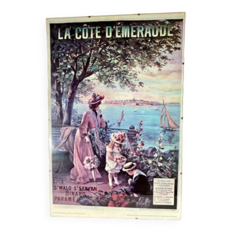 Affiche SNCF sur la Côte d'Emeraude