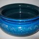 Aldo Londi coupe for Bitossi in "Rimini Blue" ceramic from the 1960s.