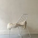 White metal bikini mesh design chair
