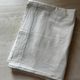 Large antique fabric in a blend of linen and ecru cotton.