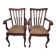 Paire de fauteuils de style Queen Anne originaux
