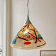 Vintage Murano glass conical pendant light