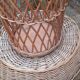 Vintage 50s planter on rattan stand