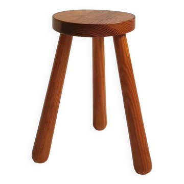 Tabouret tripode en pin massif