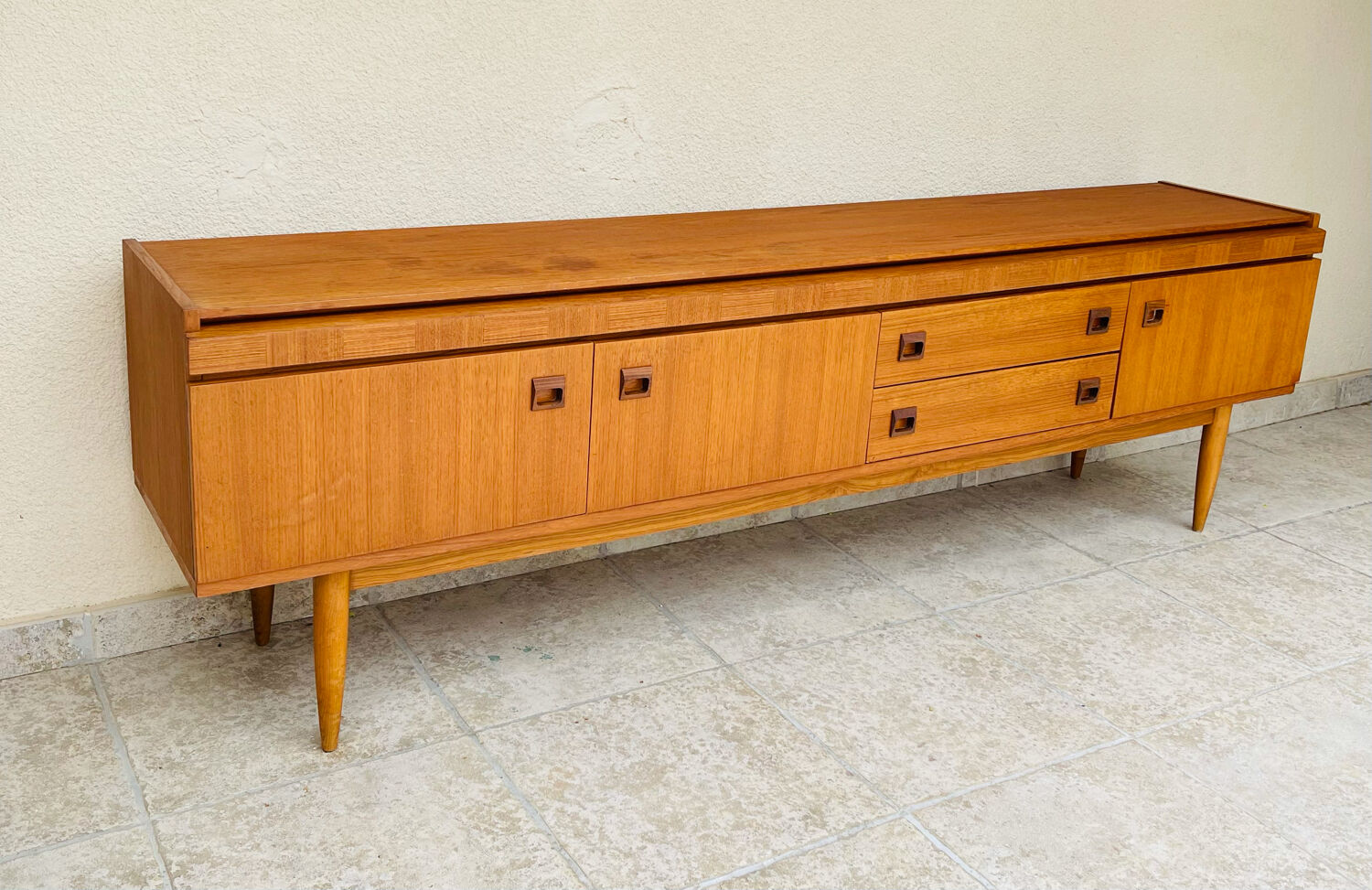 Scandinavian teak row