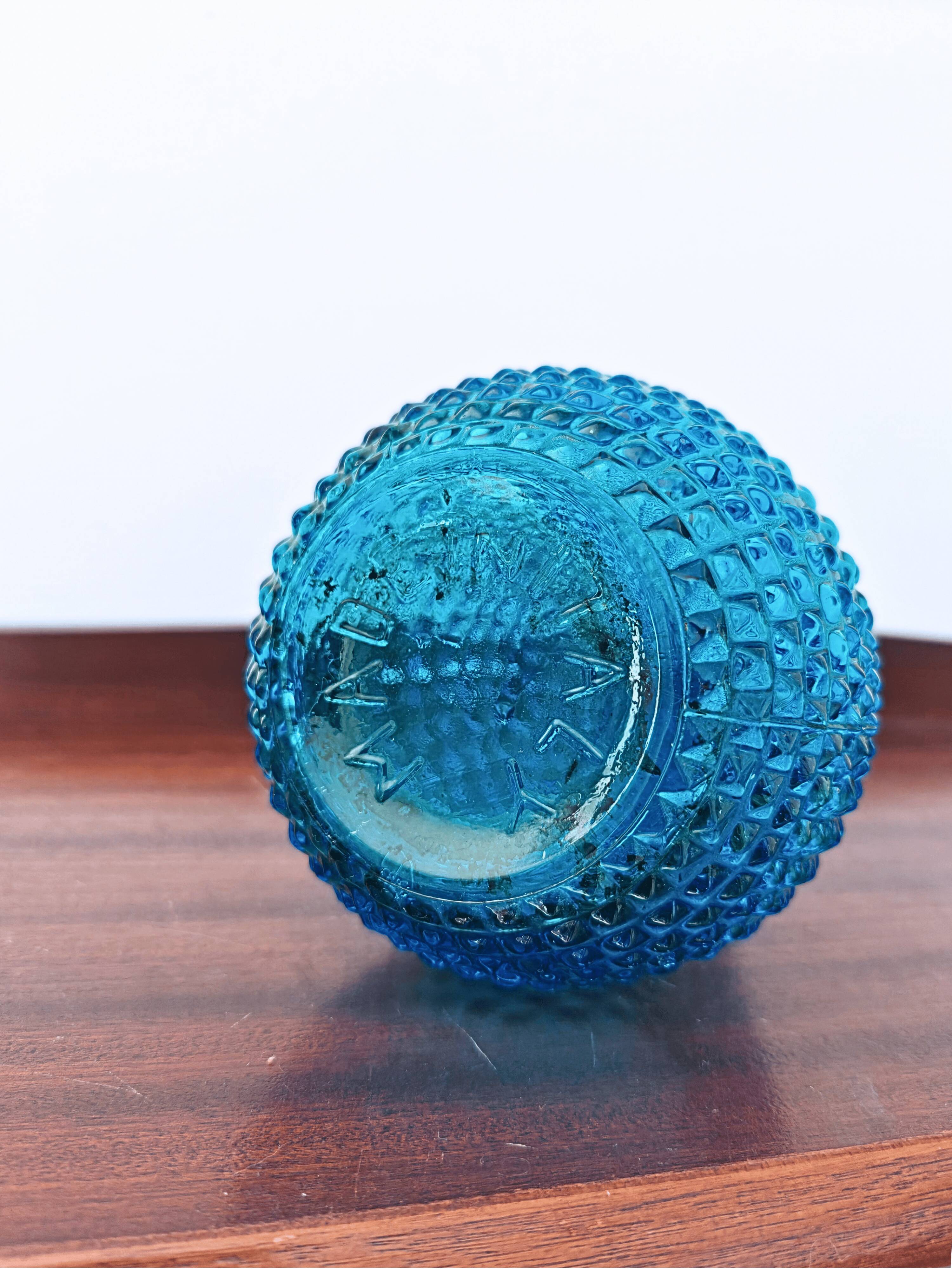 Empoli Diamond Cut Blue Carafe