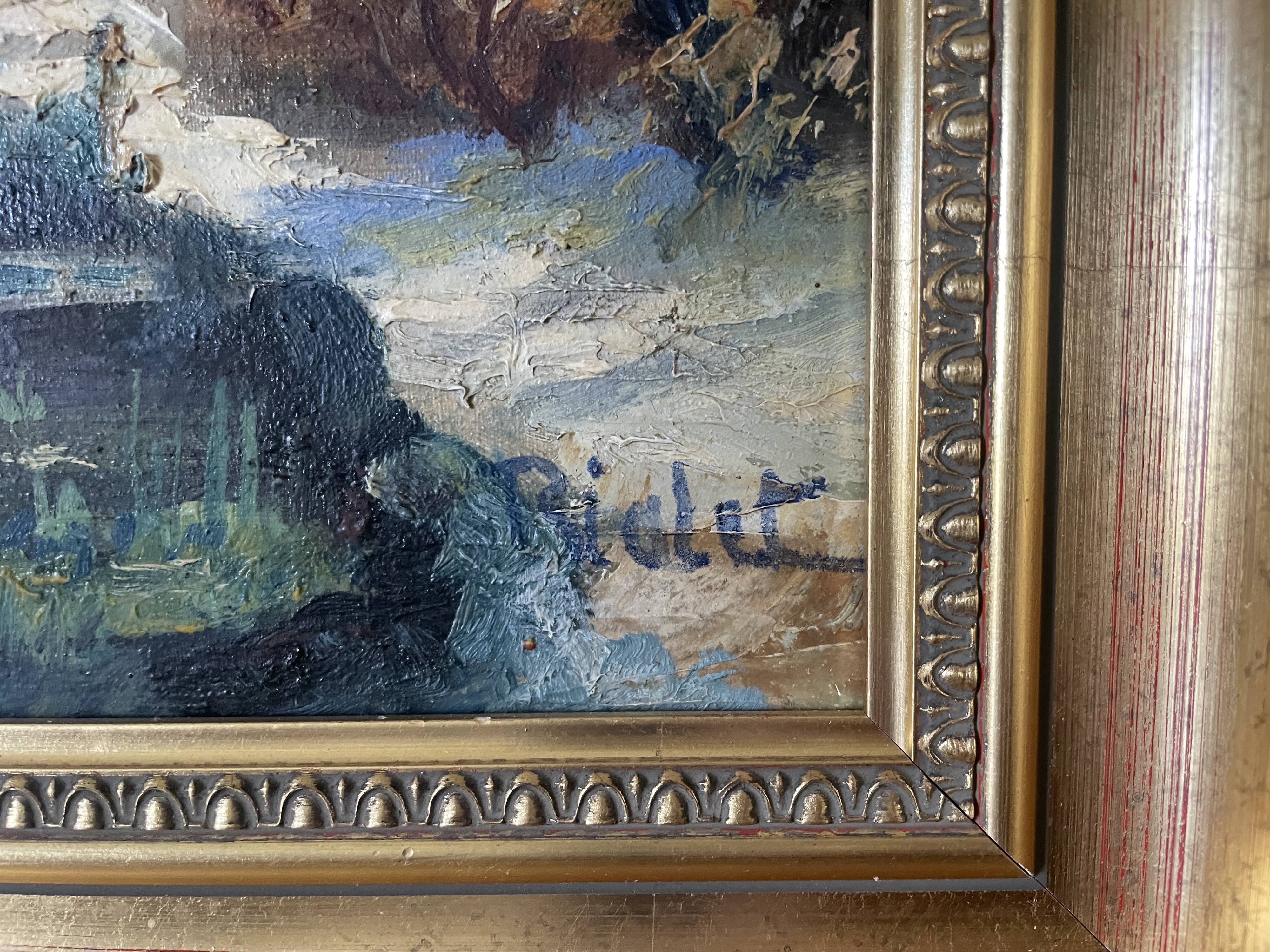 Diptyque oils on canvas signed Rialet