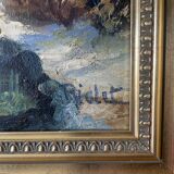 Diptych of oils on canvas signed Rialet