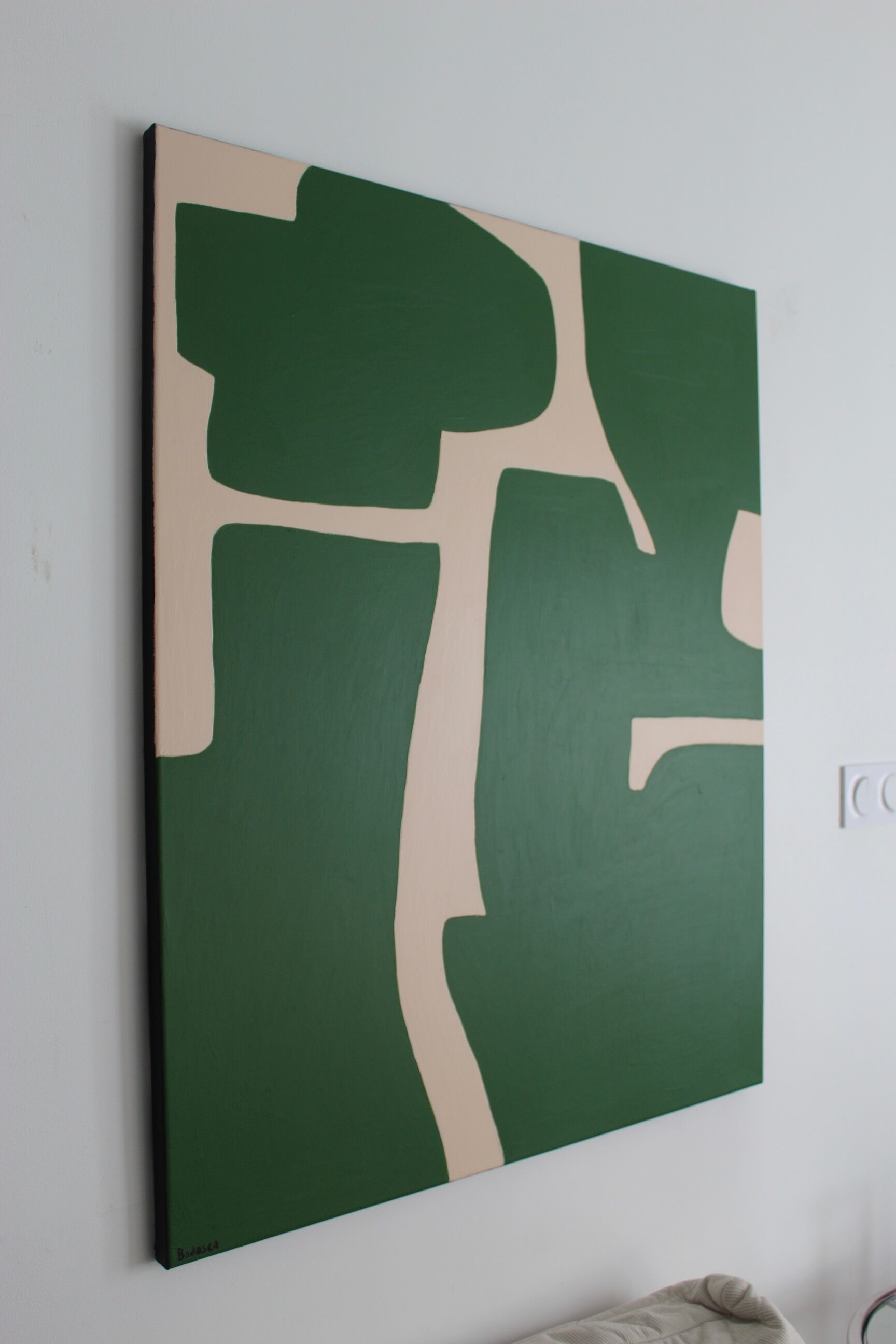 Art abstrait organique vert
