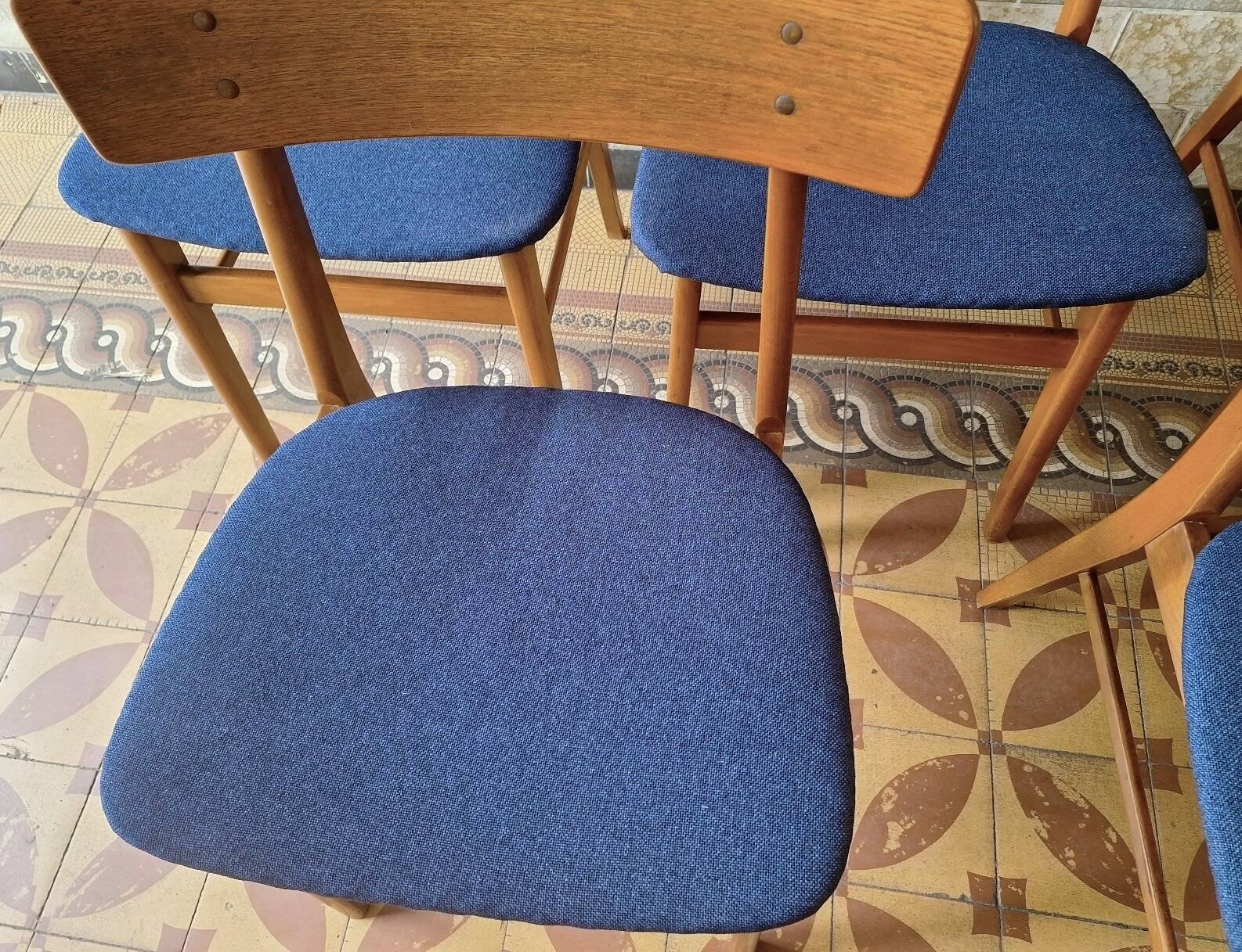 Mid century set of 6 teak dining chairs by Farstrup, Denmark 1960s