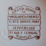 Longwy pedestal plate Henry II model