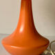 Lampe à poser pied tulipe orange 1970
