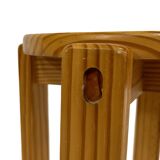 Mid century pinewood stool, 1960s minimalistic design
