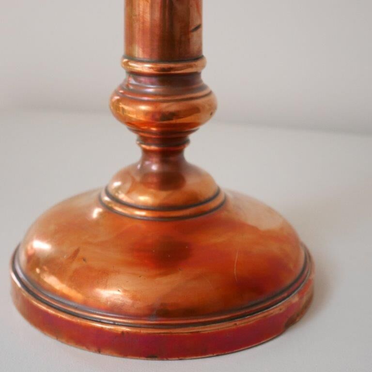 Copper candle holder