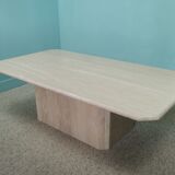 80's travertine coffee table