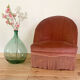 Fauteuil crapaud en velours rose