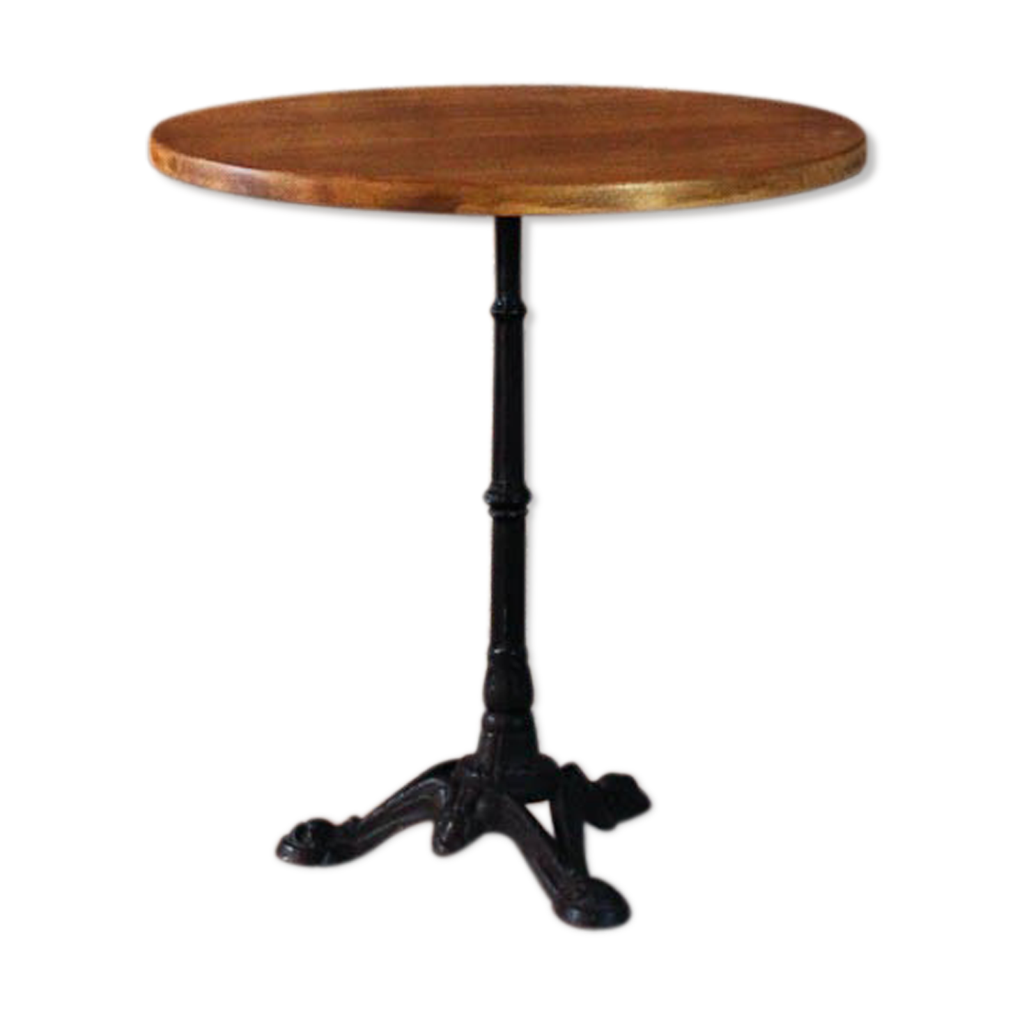 Side table, round platter in massive oak